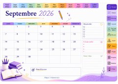 Planning mensuel du planner